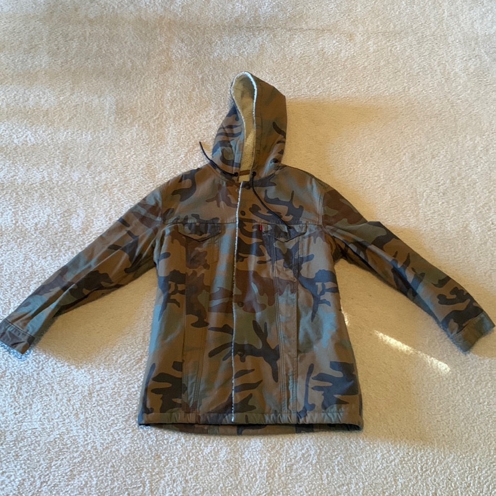 Camo Levi’s jacket.